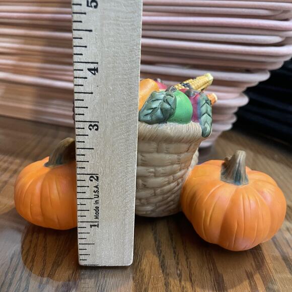 PartyLite Cornucopia Pumpkin Votive Candle Holders Set of 2 Fall Harvest Decor - Picture 8 of 8